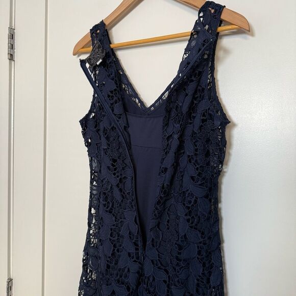 Johnny Was Jade Maxi Dress XS Blue Sleeveless Eyelet Lace Embroidery Crochet - Picture 7 of 12